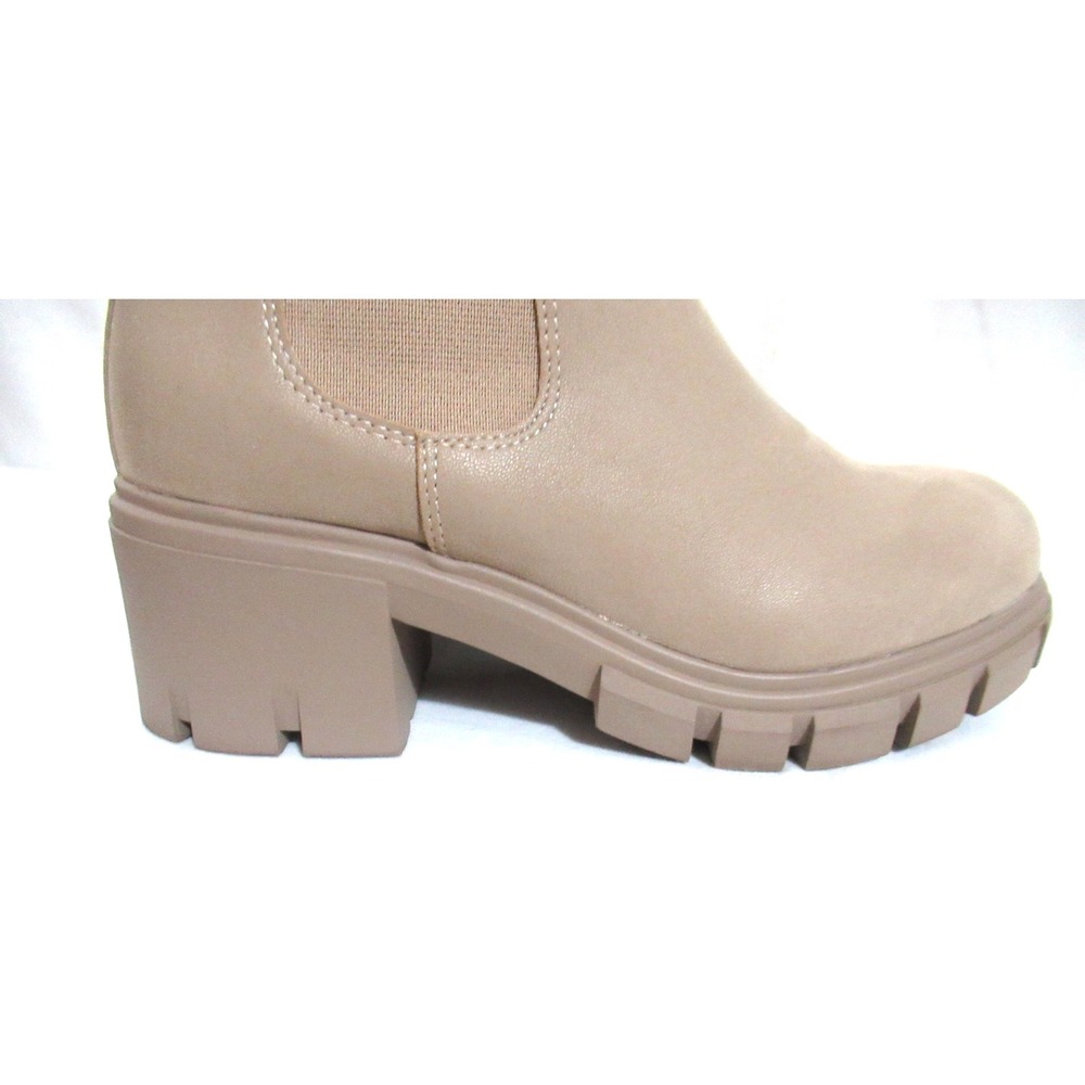 MIA Ivy Size 6.5 Lug Sole Leather Chelsea Boot Women's Stone Brus (Tan) - Picture 6 of 10